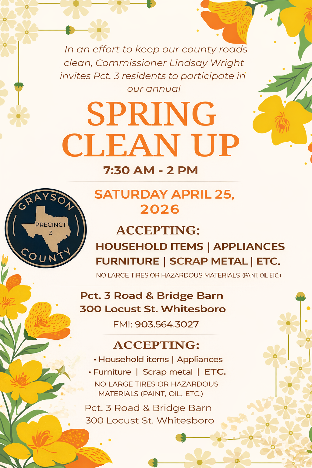 Spring Cleanup flyer